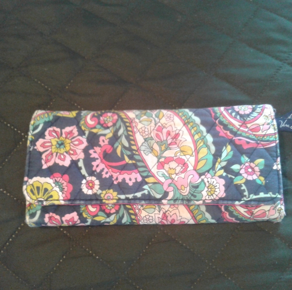 Vera Bradley Petal Paisley Checkbook Wallet
